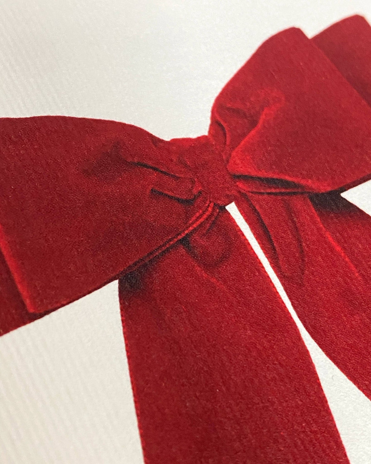 Red Velvet Bow Greeting Card | Birthday Card | Luxury Cards - Natalia Willmott