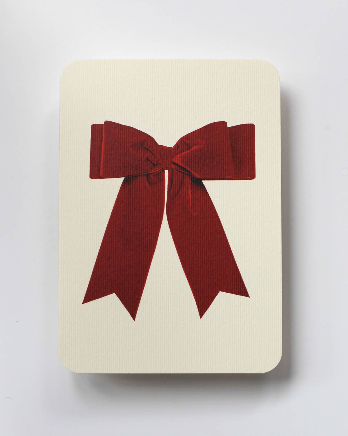 Red Velvet Bow Greeting Card | Birthday Card | Luxury Cards - Natalia Willmott