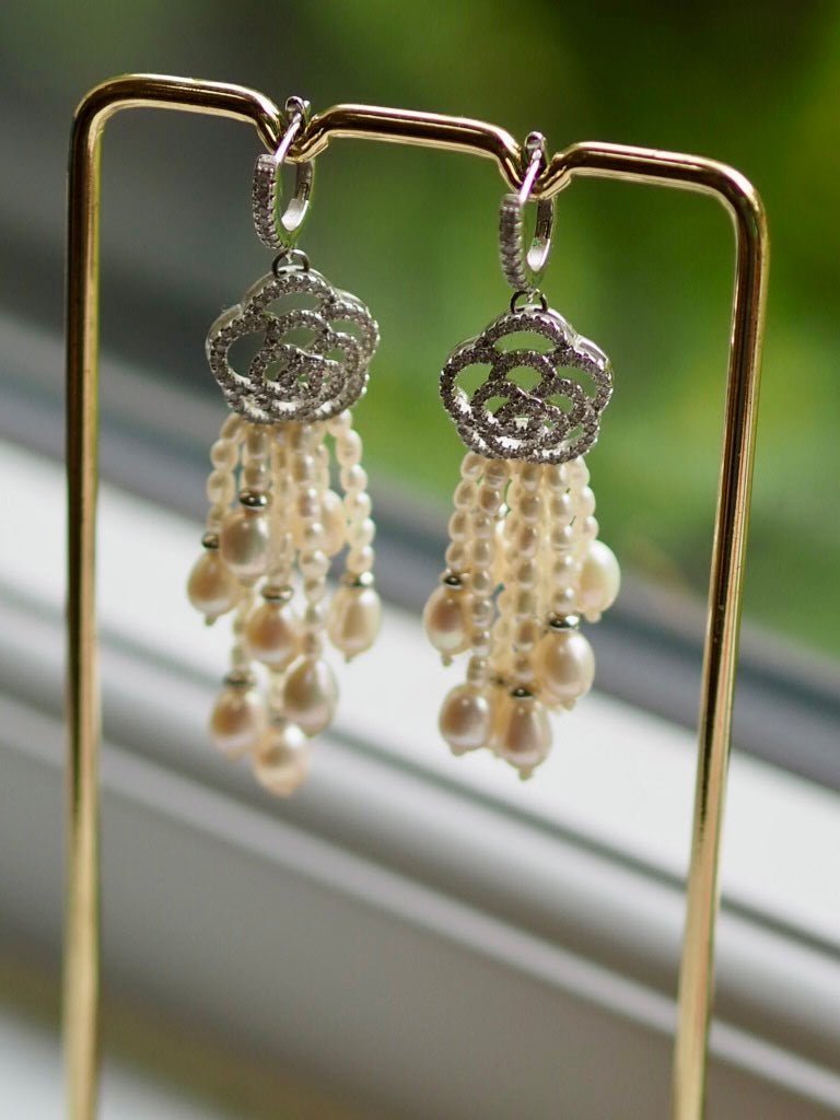 Rose STRASS earrings - Natalia Willmott