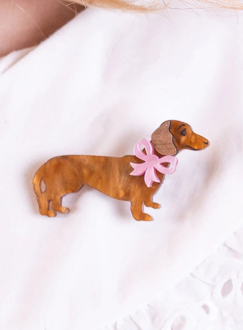Sausage Dog Brooch - Natalia Willmott