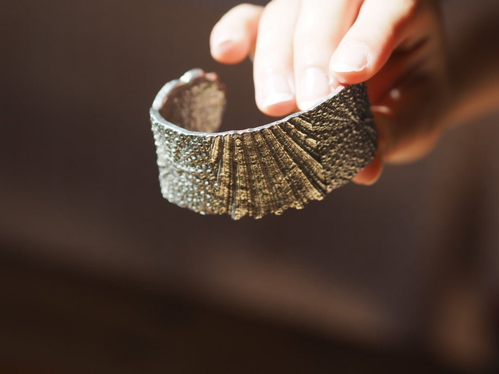 Sea inspired pewter cuff by Glover and Smith - Natalia Willmott