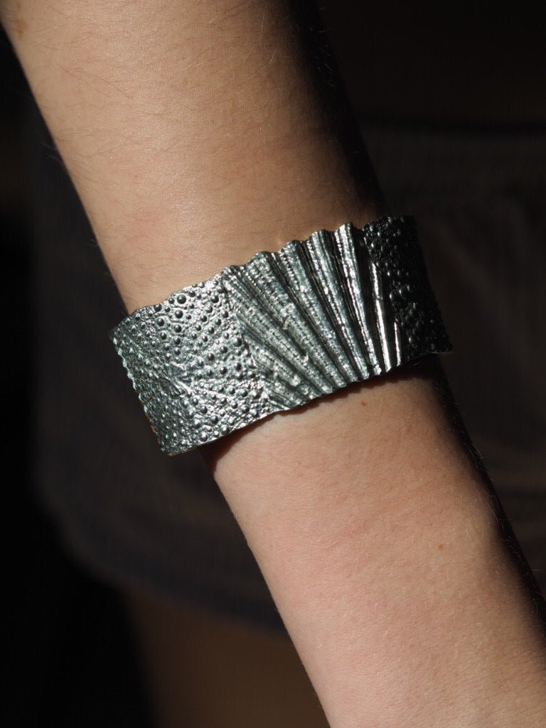 Sea inspired pewter cuff by Glover and Smith - Natalia Willmott