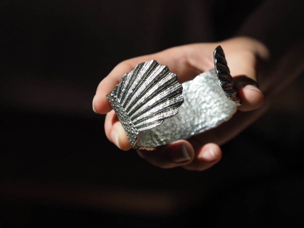 Sea inspired pewter cuff by Glover and Smith - Natalia Willmott