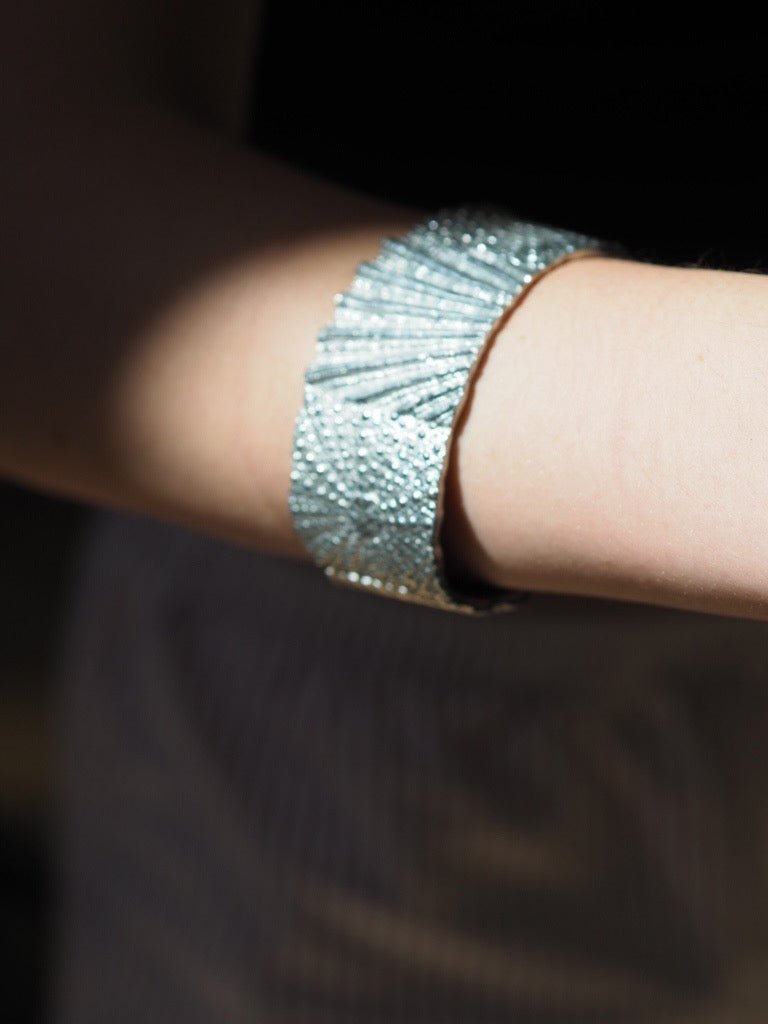 Sea inspired pewter cuff by Glover and Smith - Natalia Willmott