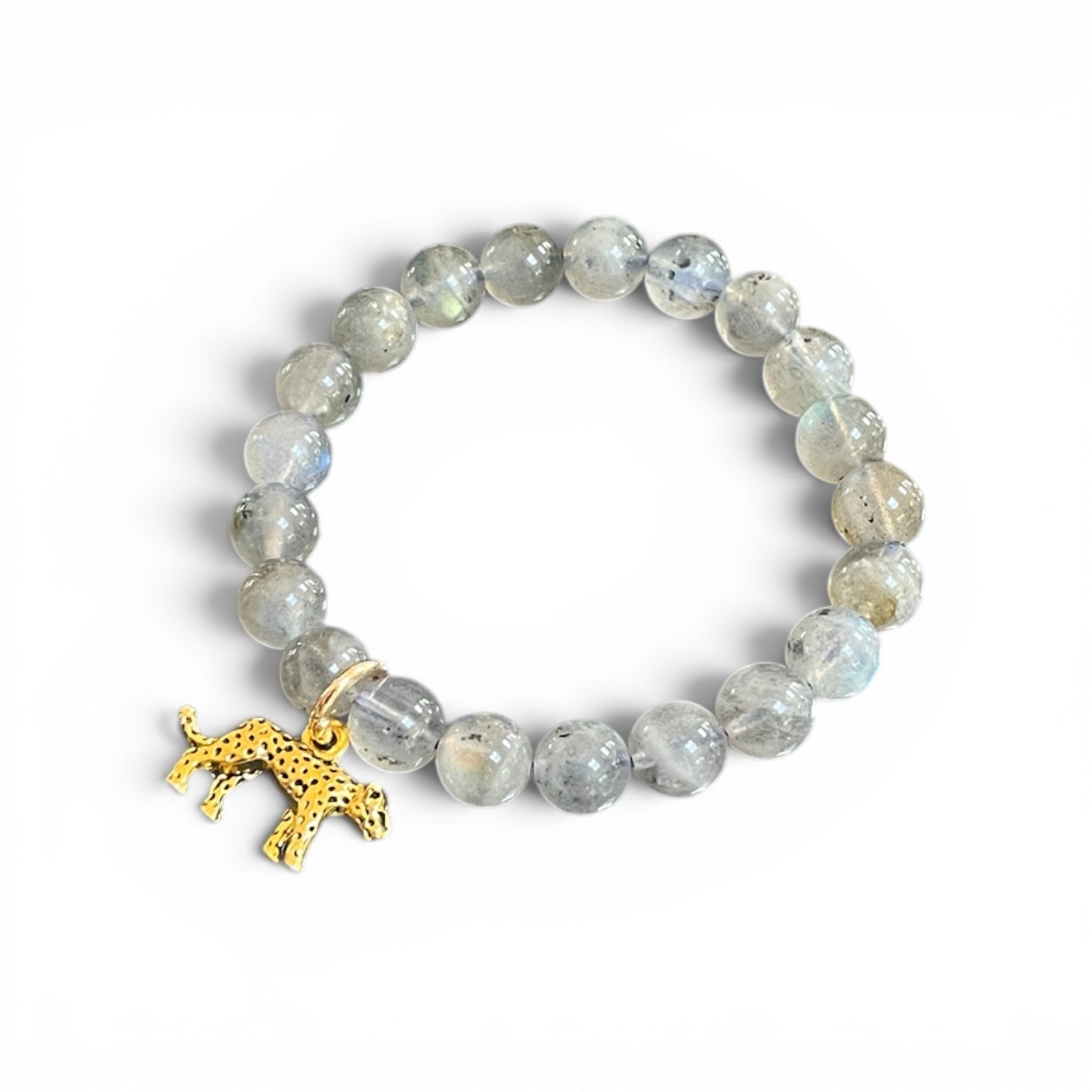 Semi precious elasticated leopard bracelet - Natalia Willmott