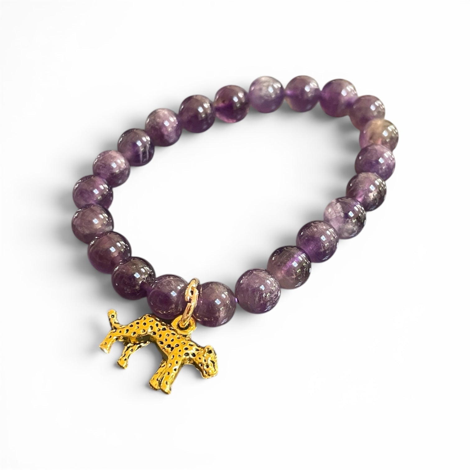 Semi precious elasticated leopard bracelet - Natalia Willmott