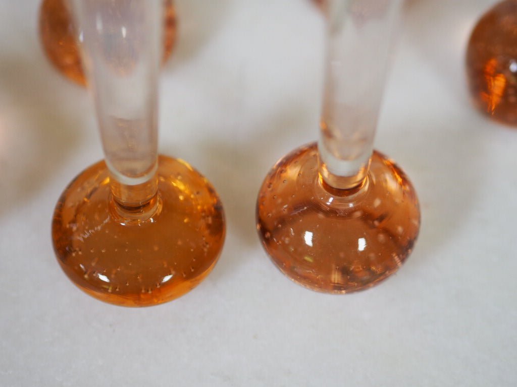 Set of 10 mid century bud glass vases - Natalia Willmott
