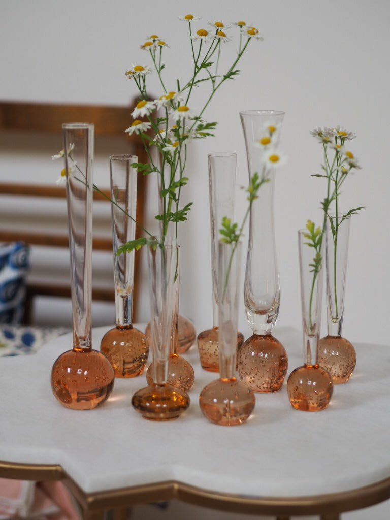 Set of 10 mid century bud glass vases - Natalia Willmott