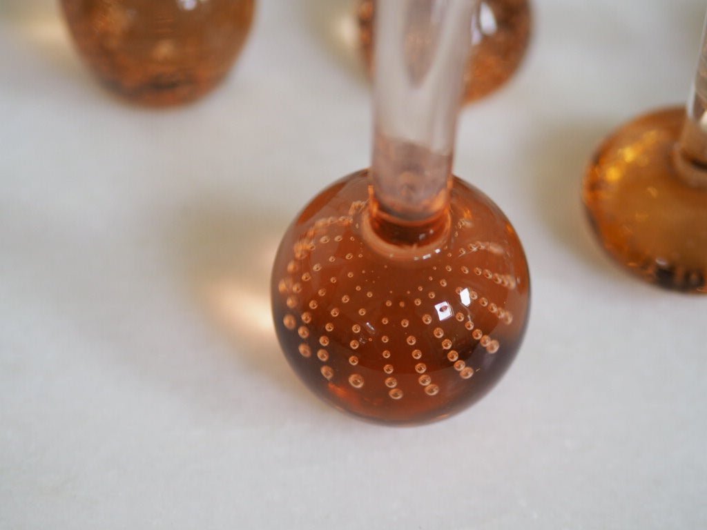 Set of 10 mid century bud glass vases - Natalia Willmott
