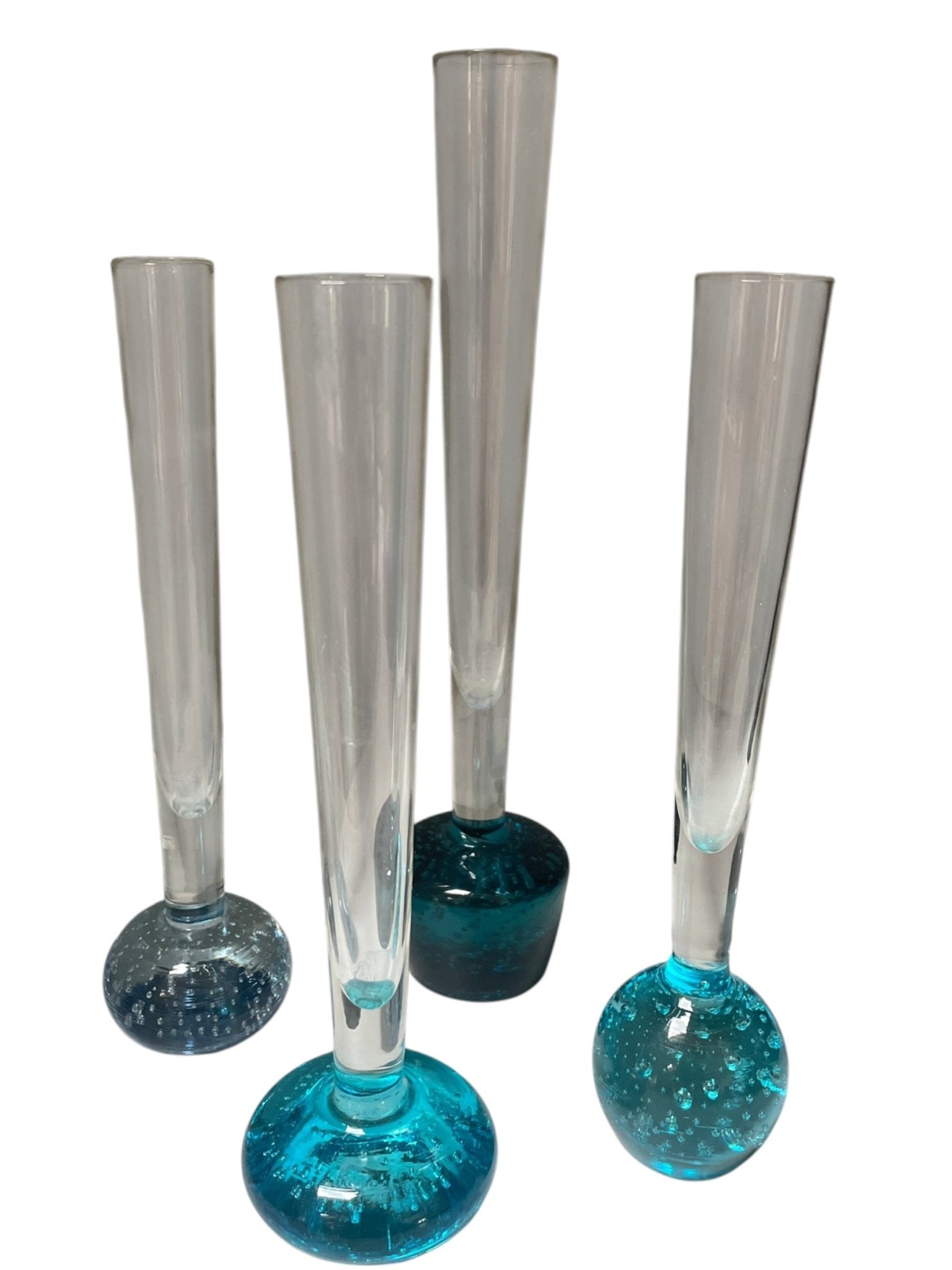 Set of 4 mid century bud glass vases - Natalia Willmott