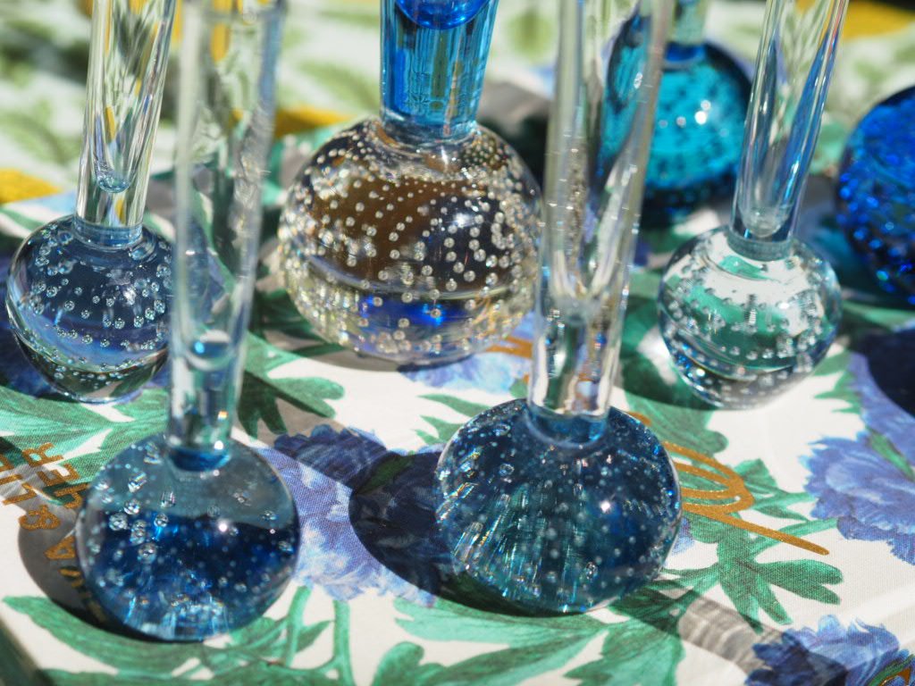 Set of 9 mid century bud glass vases - Natalia Willmott