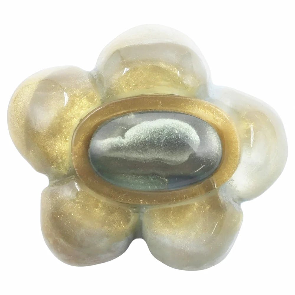 "Sia " flower brooch sky blue by Dominique Denaive - Natalia Willmott