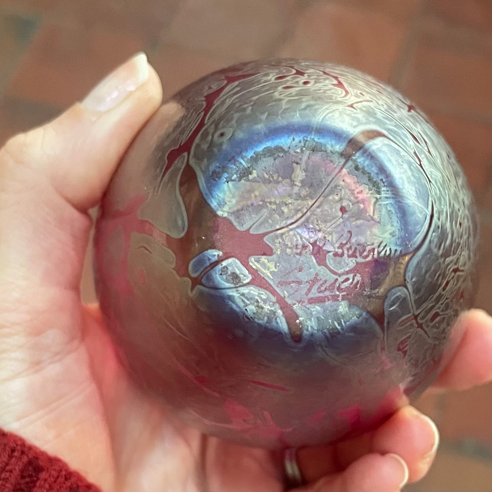 Small iridescent studio glass vase - Natalia Willmott