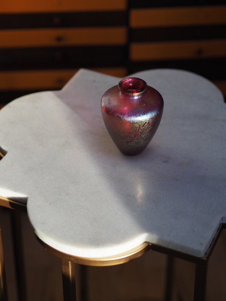 Small iridescent studio glass vase - Natalia Willmott
