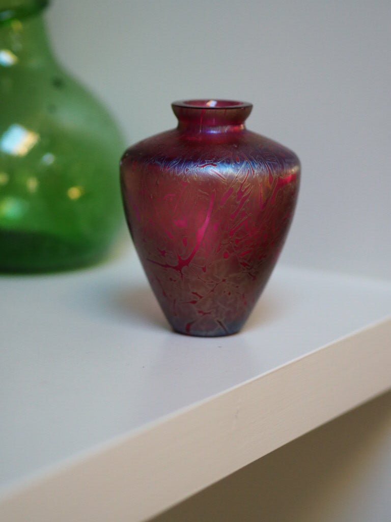 Small iridescent studio glass vase - Natalia Willmott