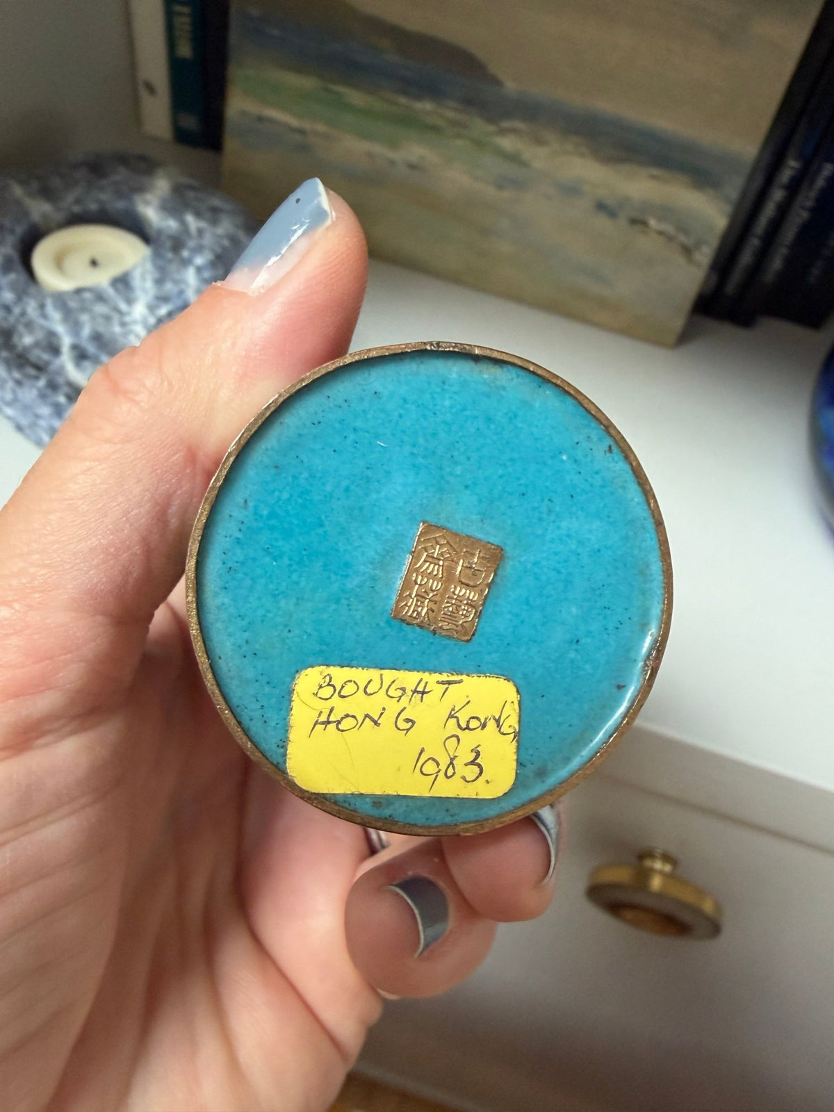 small vintage dark red cloisonné box - Natalia Willmott