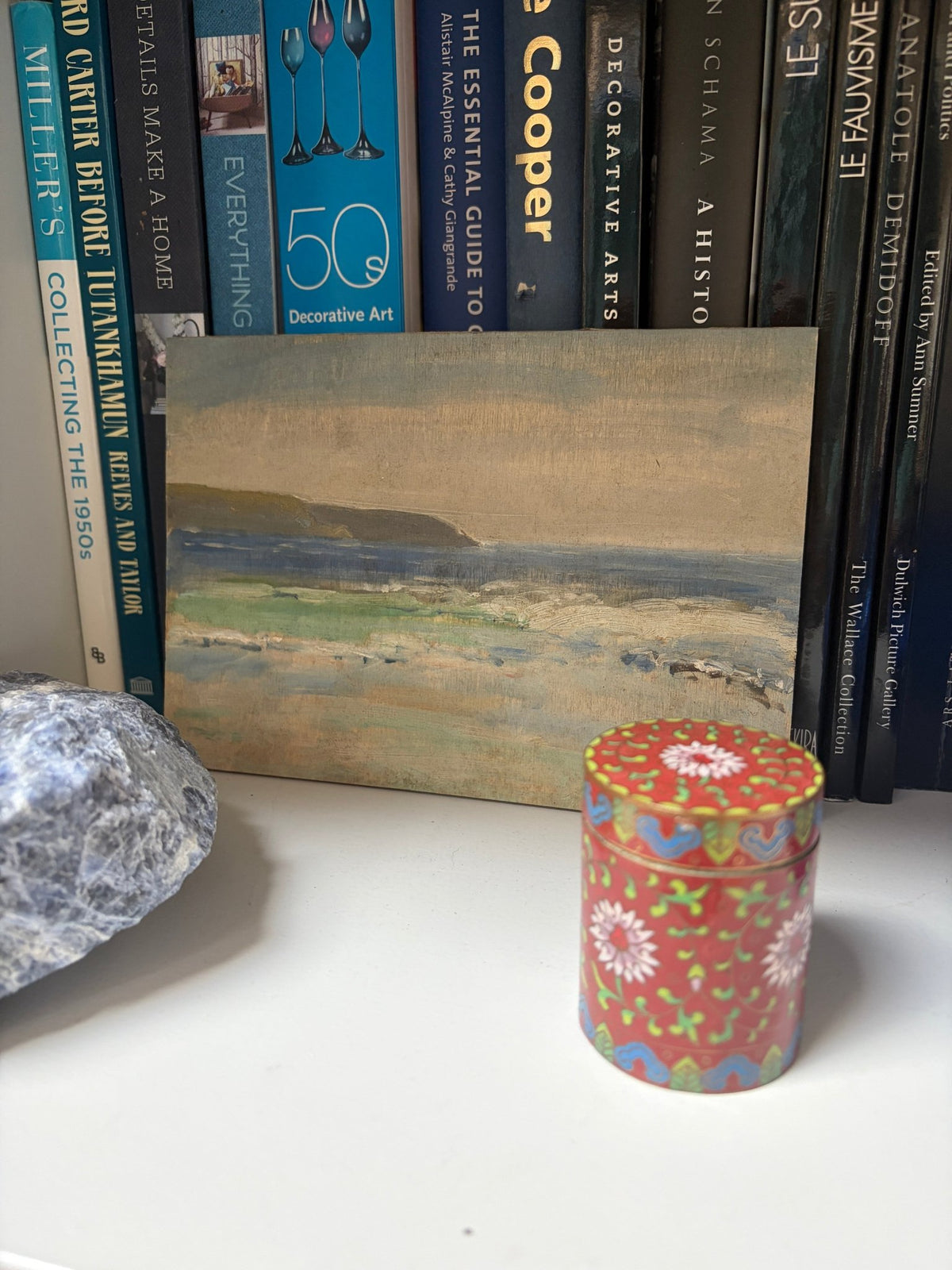 small vintage dark red cloisonné box - Natalia Willmott
