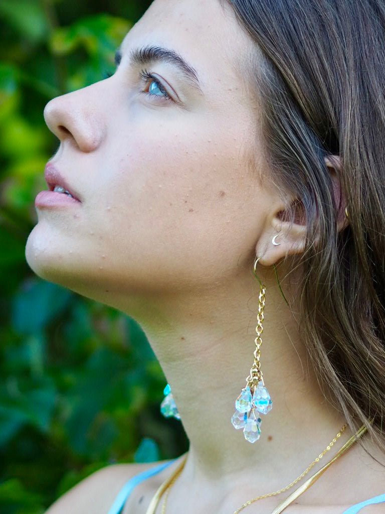 Sparkle Crystal drop earrings - Natalia Willmott