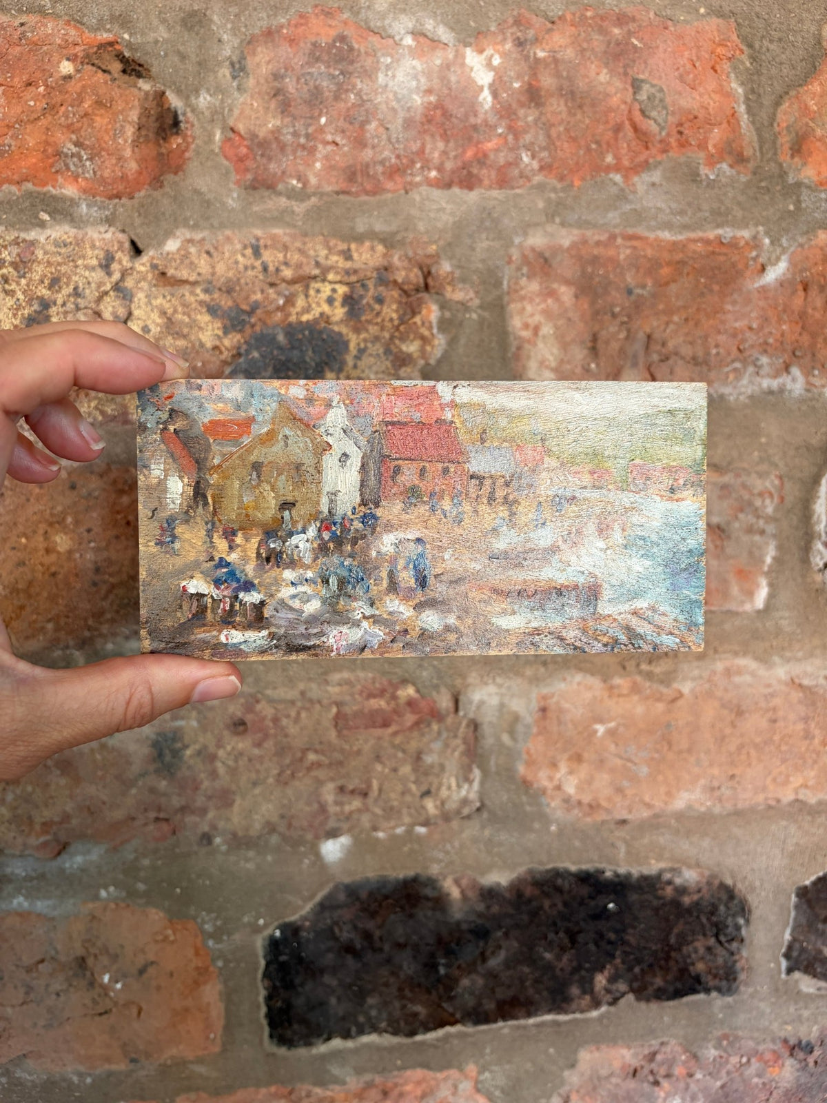 Staithes small oil painting - Natalia Willmott