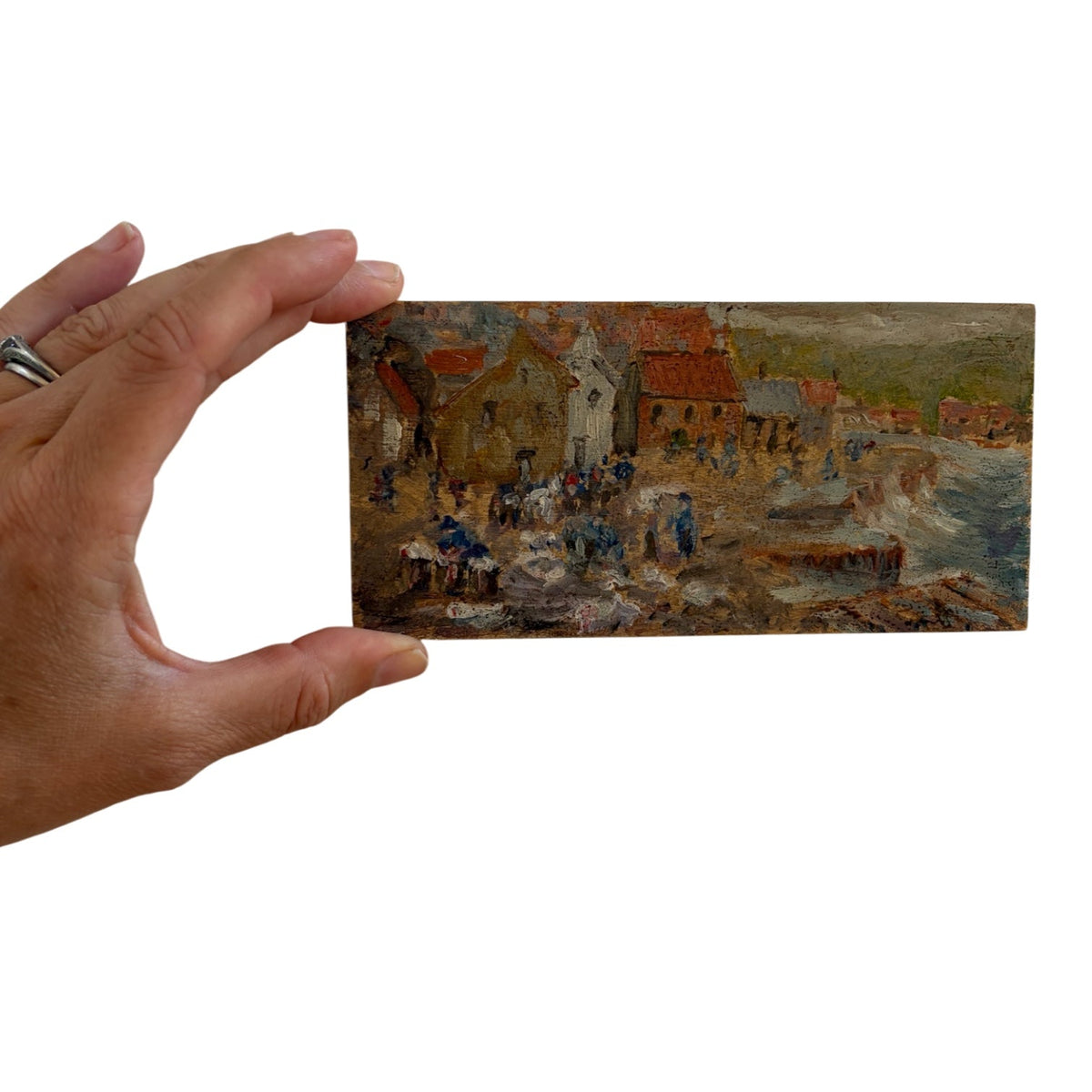 Staithes small oil painting - Natalia Willmott