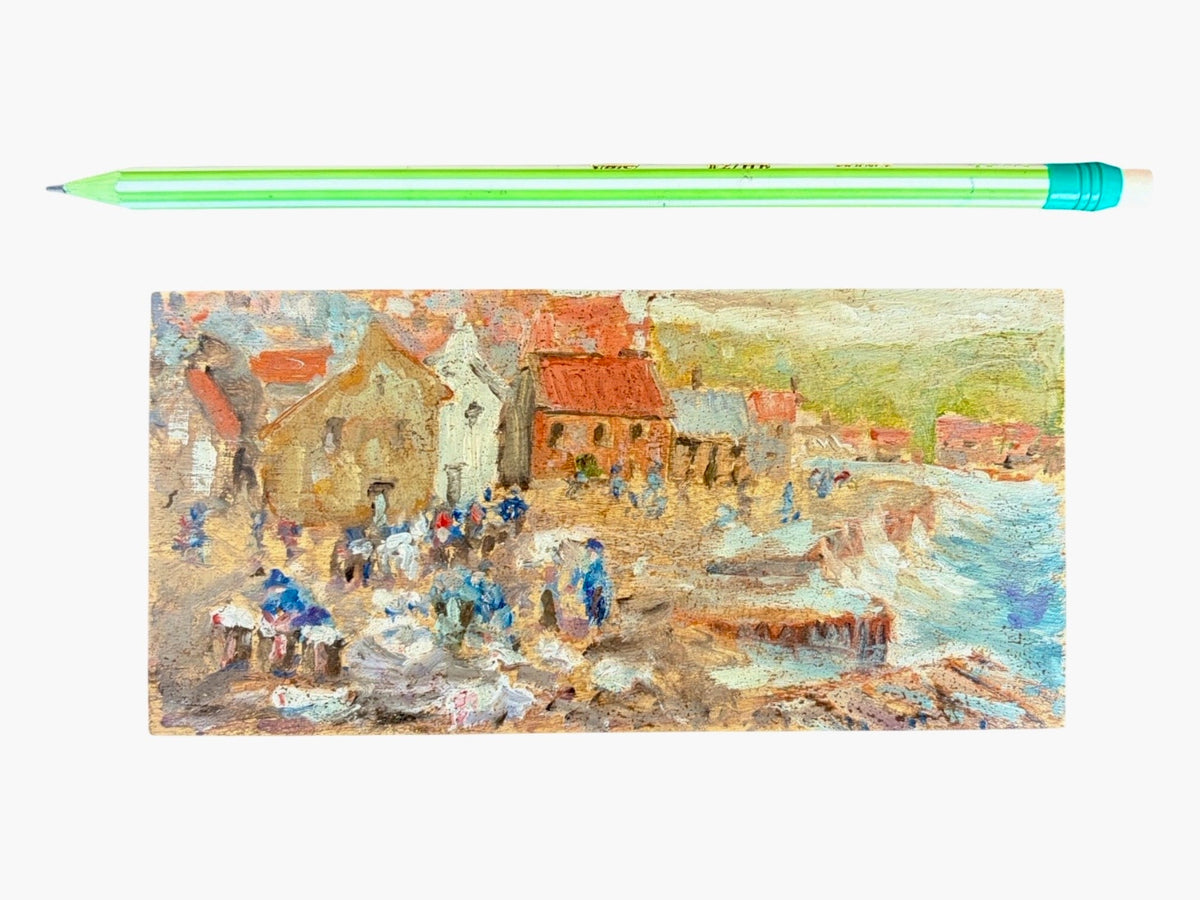 Staithes small oil painting - Natalia Willmott