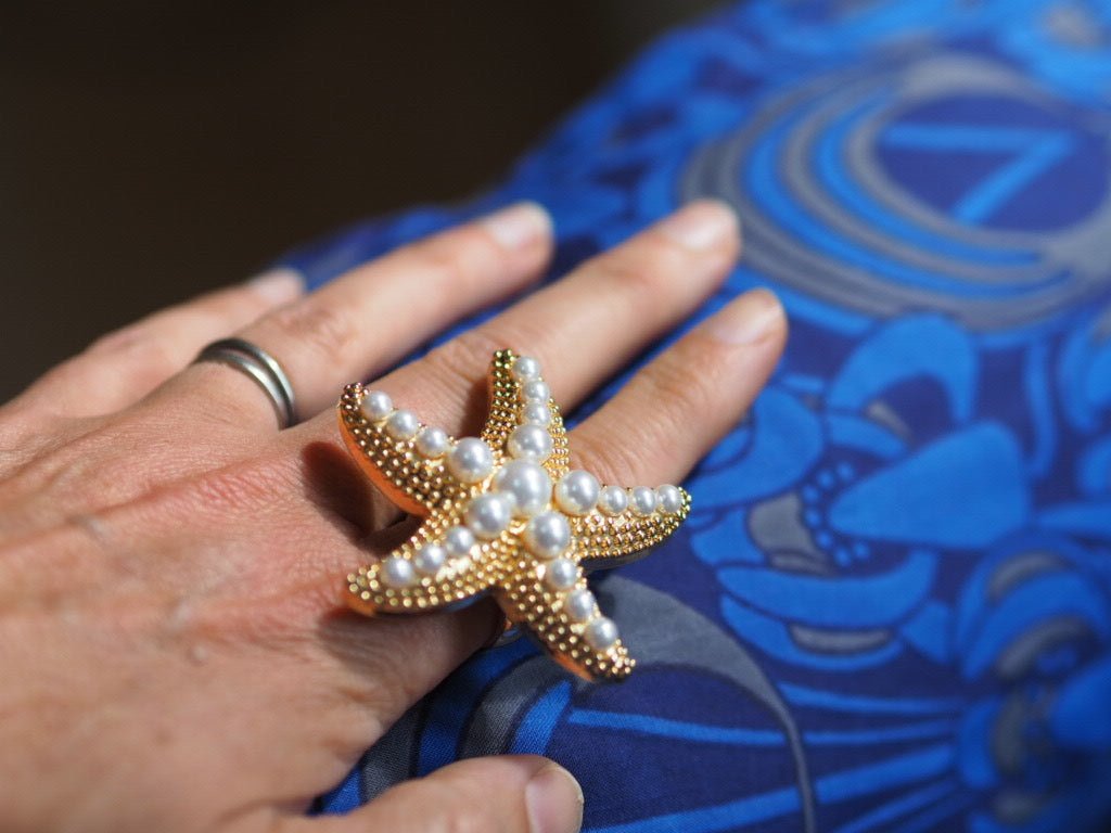 Starfish adjustable statement ring - Natalia Willmott