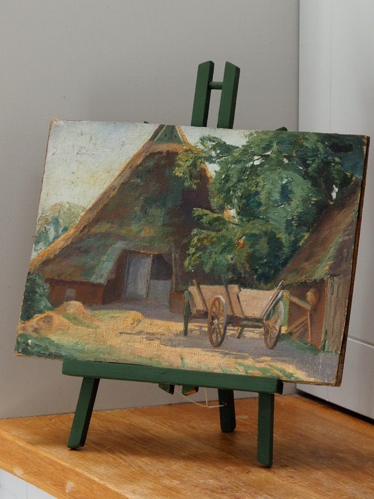 "The cart" vintage oil painting on canvas - Natalia Willmott