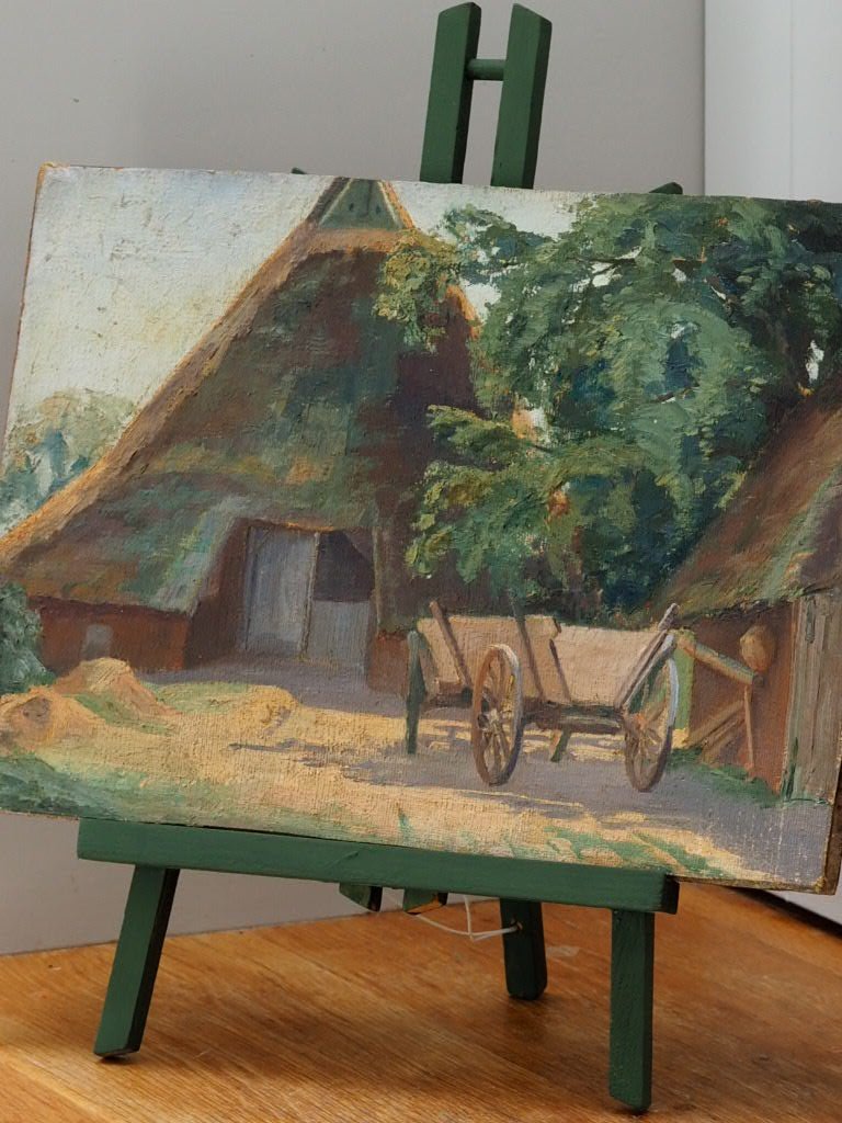 "The cart" vintage oil painting on canvas - Natalia Willmott