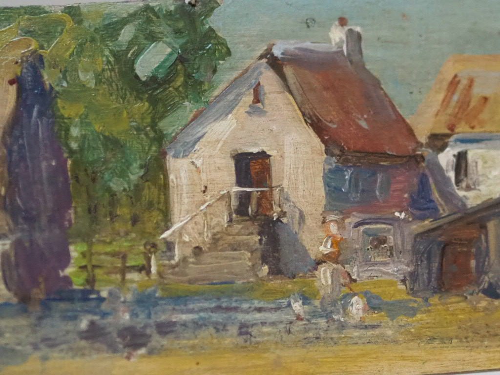 The Farm Yard small oil painting - Natalia Willmott