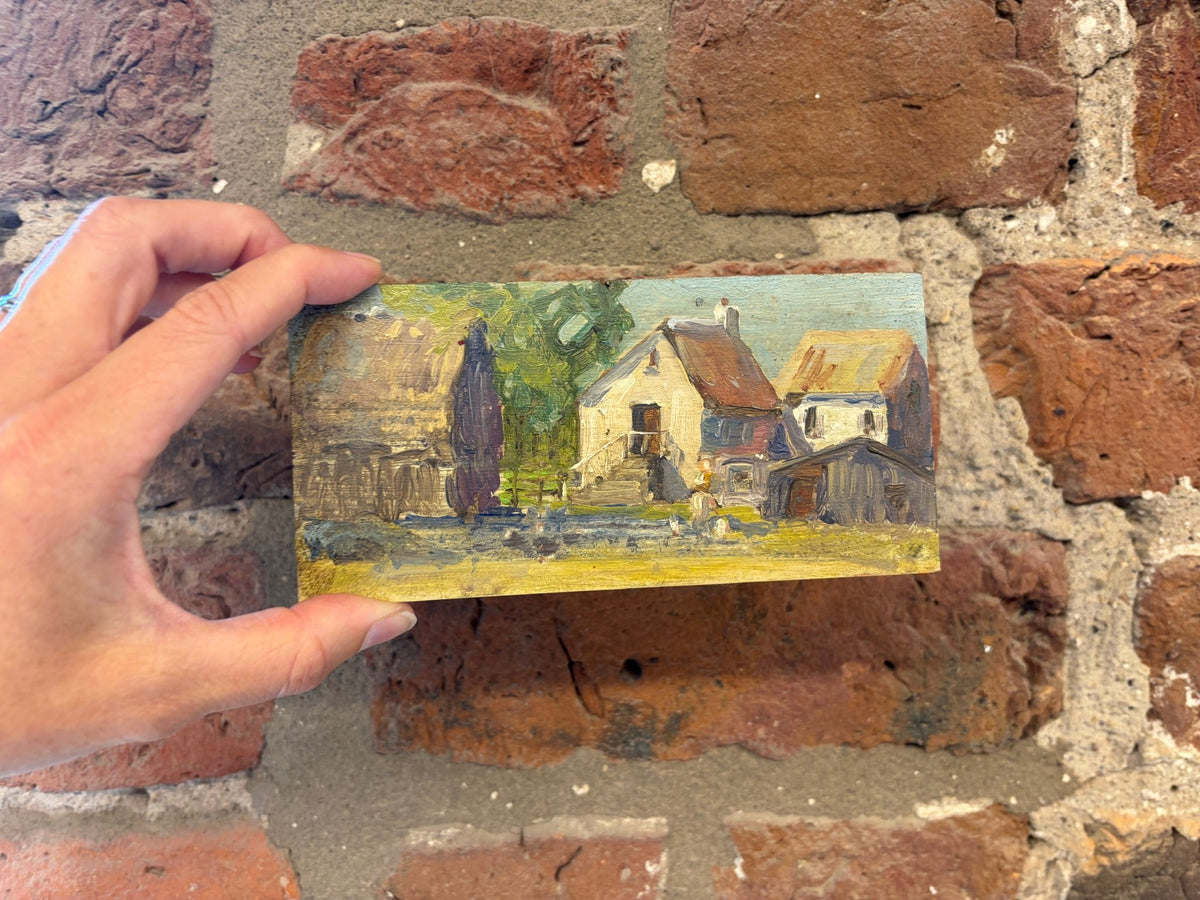 The Farm Yard small oil painting - Natalia Willmott