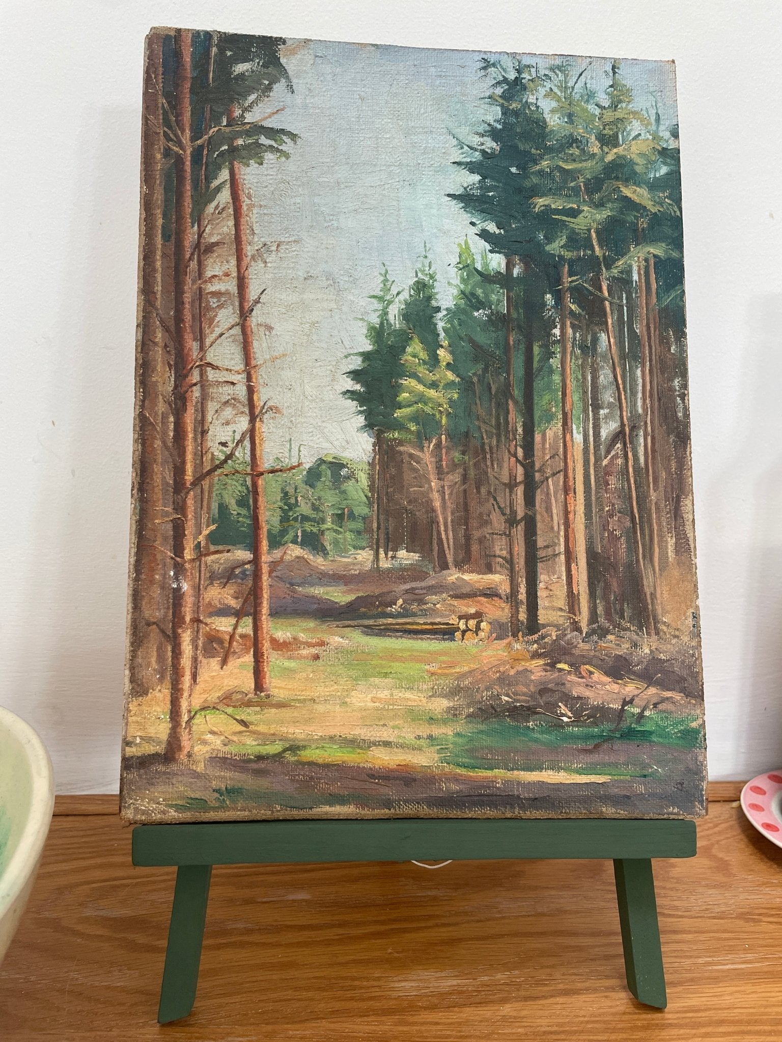 "The forest walk" vintage oil painting on canvas - Natalia Willmott