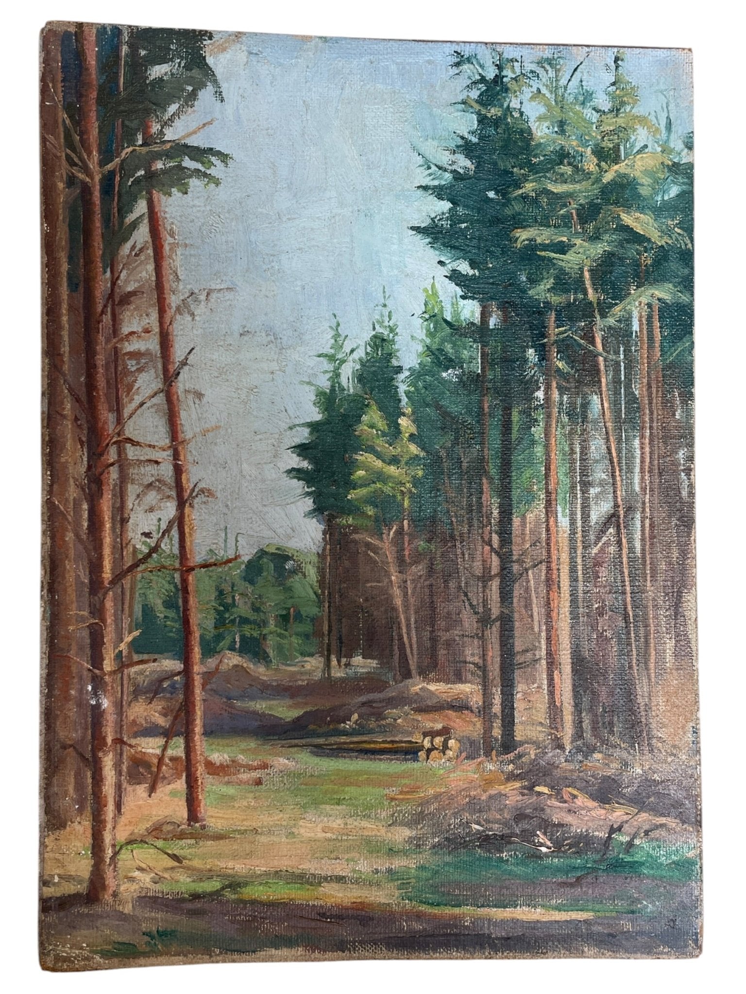 "The forest walk" vintage oil painting on canvas - Natalia Willmott
