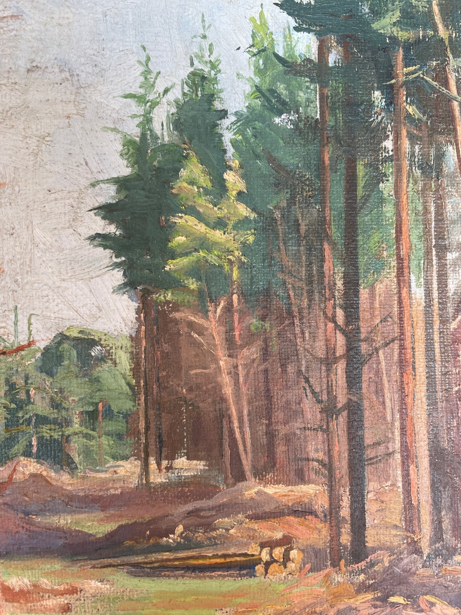 "The forest walk" vintage oil painting on canvas - Natalia Willmott