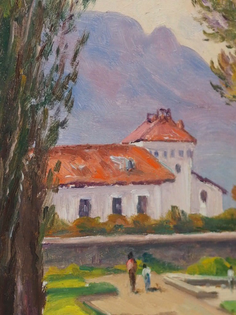 The walk vintage oil painting on board by Florent Chadé - Natalia Willmott