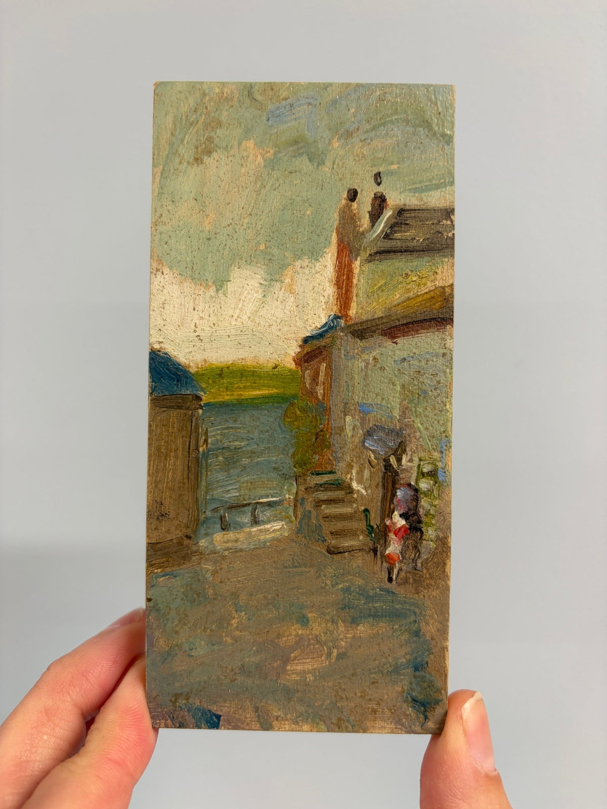Towards the water small oil painting - Natalia Willmott