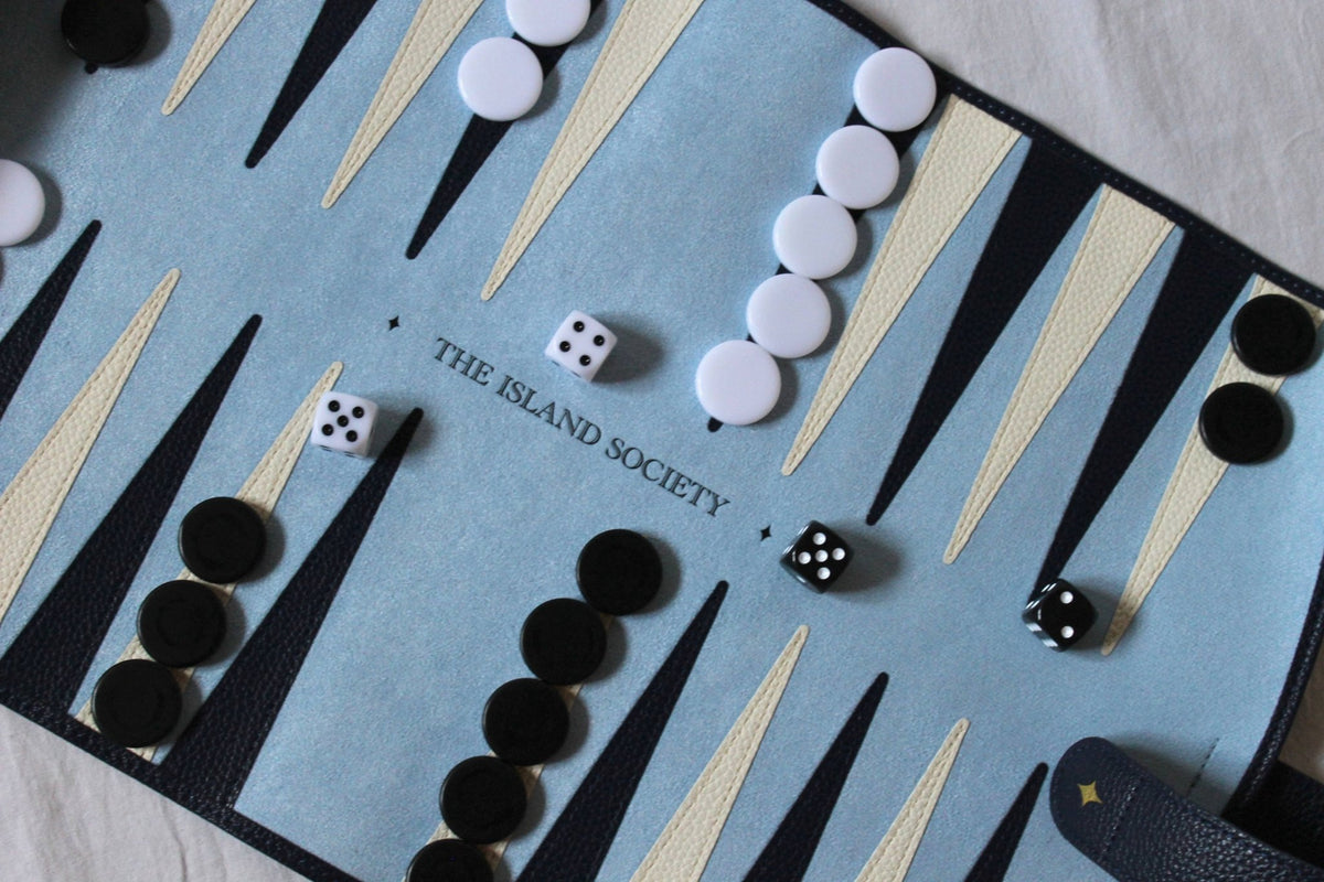Travel Backgammon Set -roll up design - Natalia Willmott