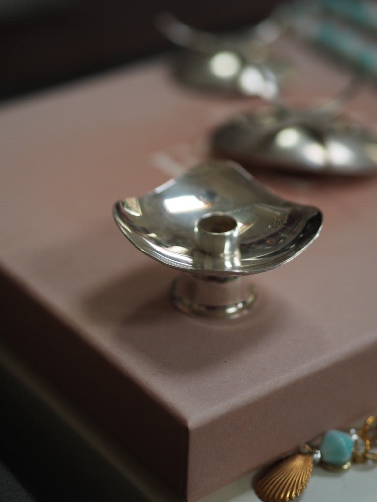 Trio of mid century silver candleholders - Natalia Willmott