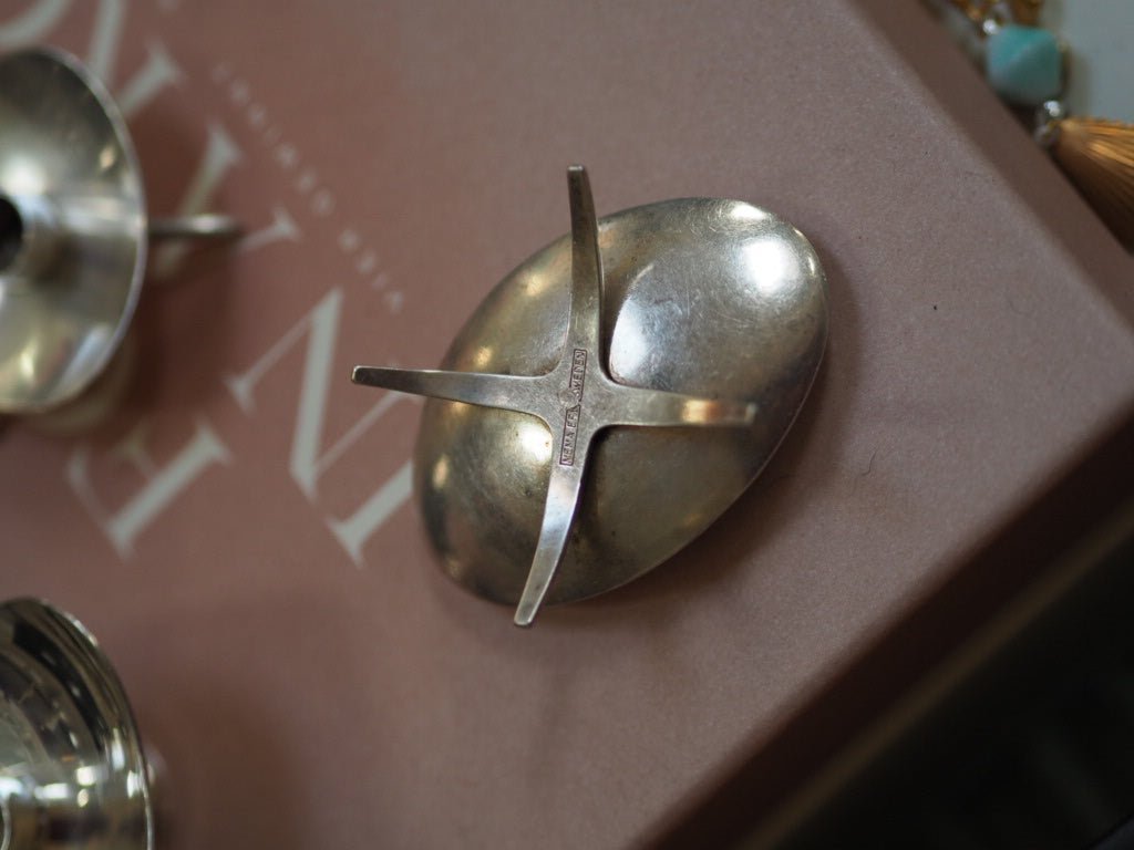 Trio of mid century silver candleholders - Natalia Willmott