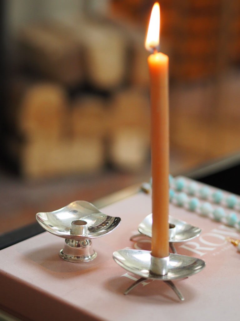 Trio of mid century silver candleholders - Natalia Willmott