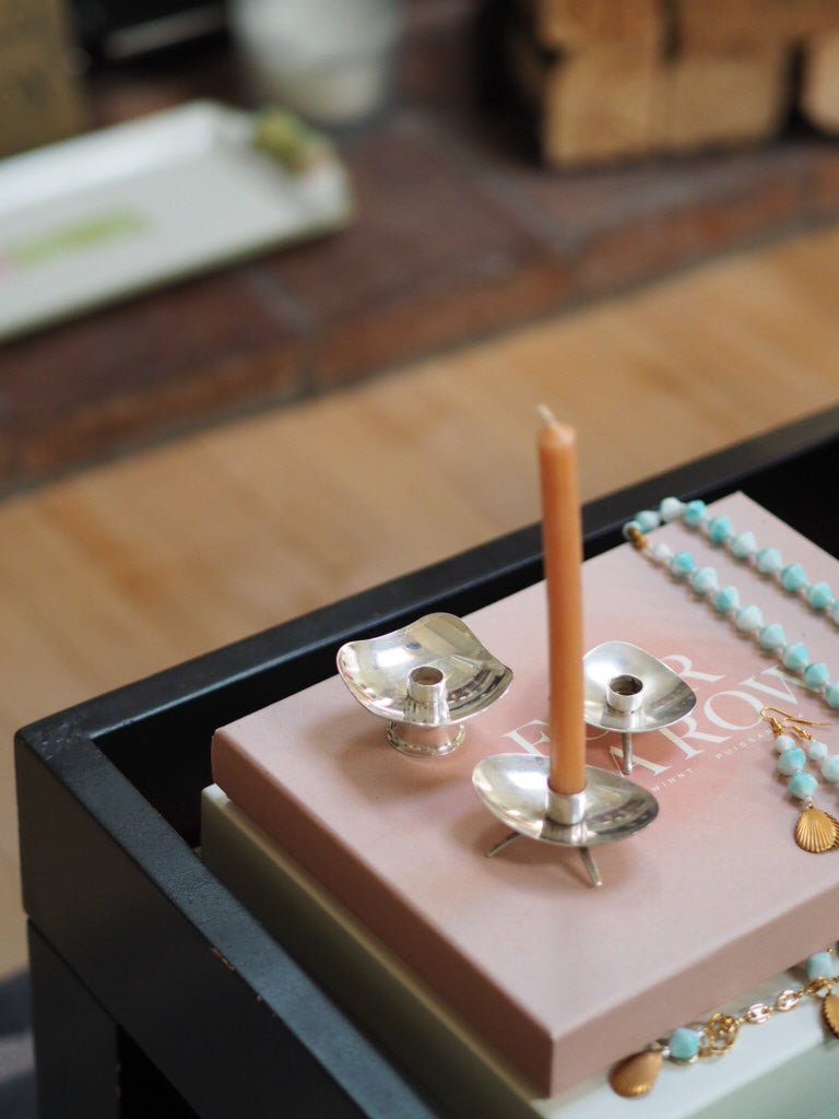 Trio of mid century silver candleholders - Natalia Willmott