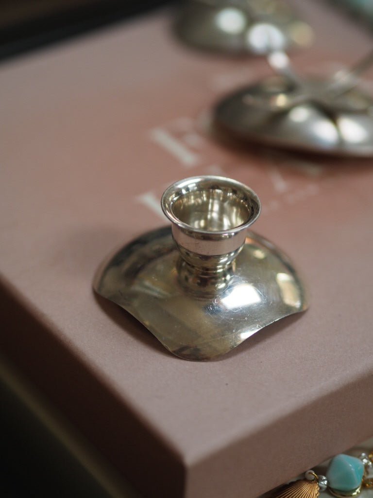 Trio of mid century silver candleholders - Natalia Willmott