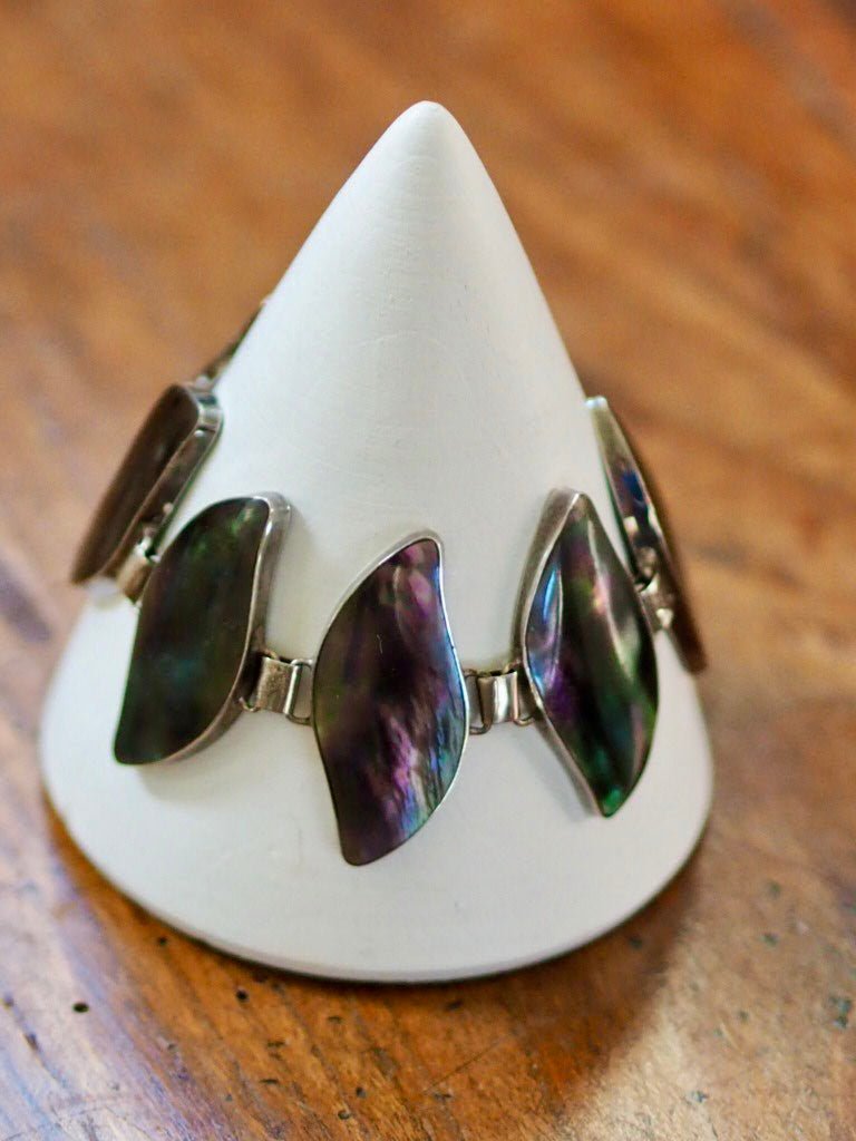 Vintage abalone silver bracelet - Natalia Willmott
