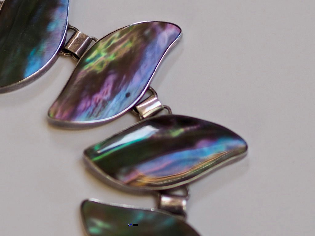Vintage abalone silver bracelet - Natalia Willmott