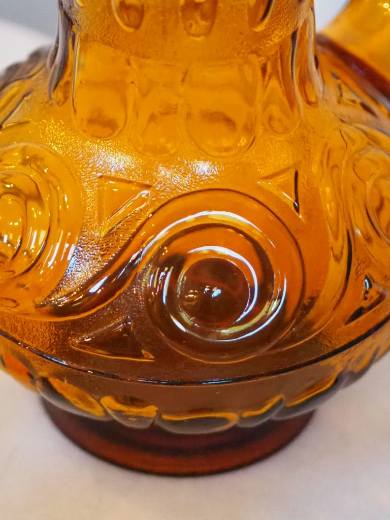 Vintage Amber Glass Water Set – Possibly Empoli, Italy, c.1960s–70s - Natalia Willmott