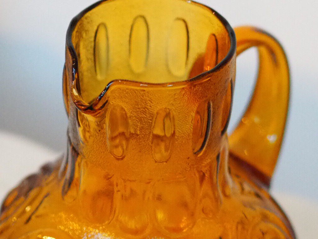 Vintage Amber Glass Water Set – Possibly Empoli, Italy, c.1960s–70s - Natalia Willmott