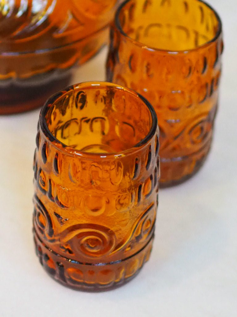 Vintage Amber Glass Water Set – Possibly Empoli, Italy, c.1960s–70s - Natalia Willmott