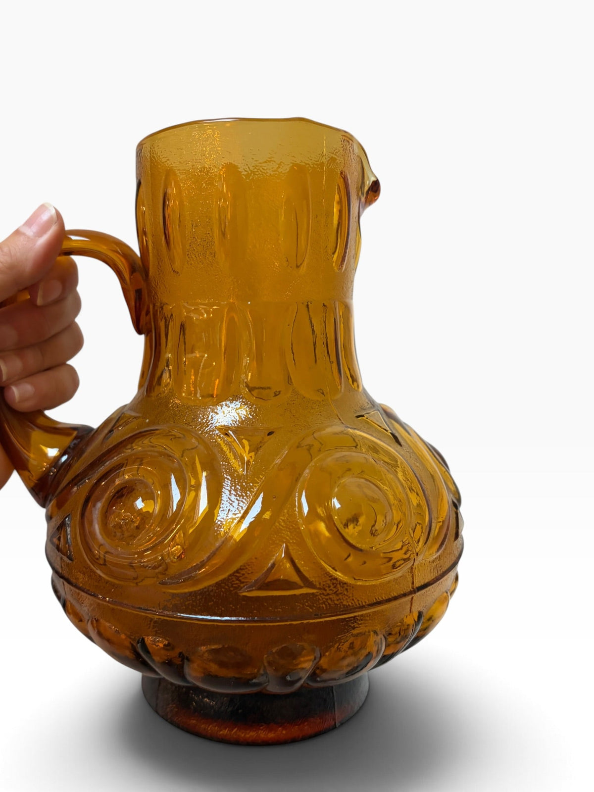 Vintage Amber Glass Water Set – Possibly Empoli, Italy, c.1960s–70s - Natalia Willmott