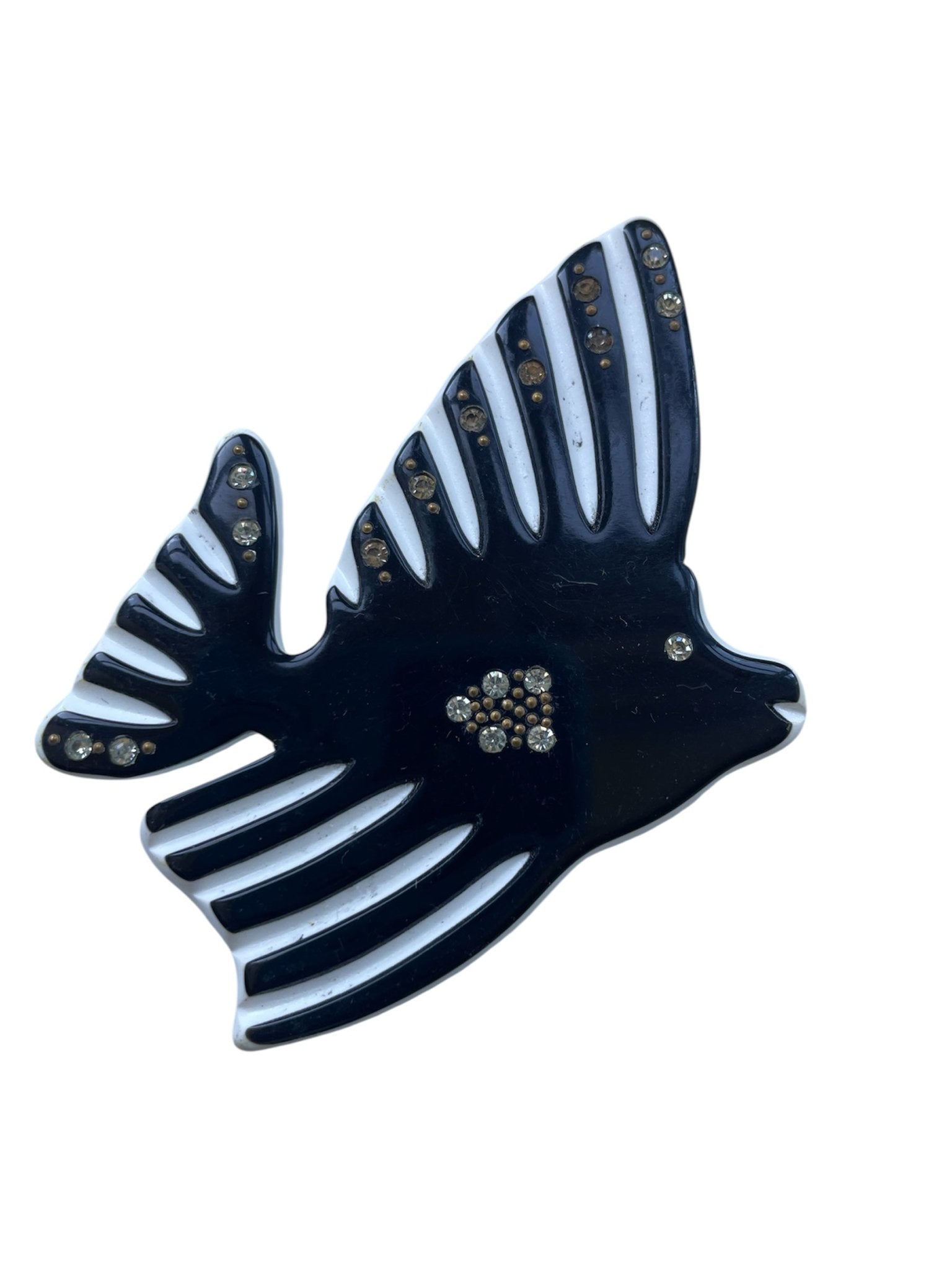 Vintage Black fish brooch - Natalia Willmott