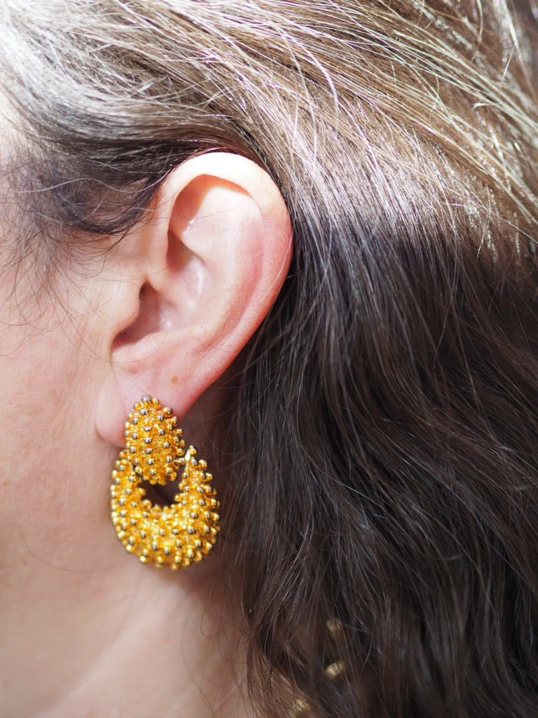 Vintage "bobbly" clip on earrings - Natalia Willmott