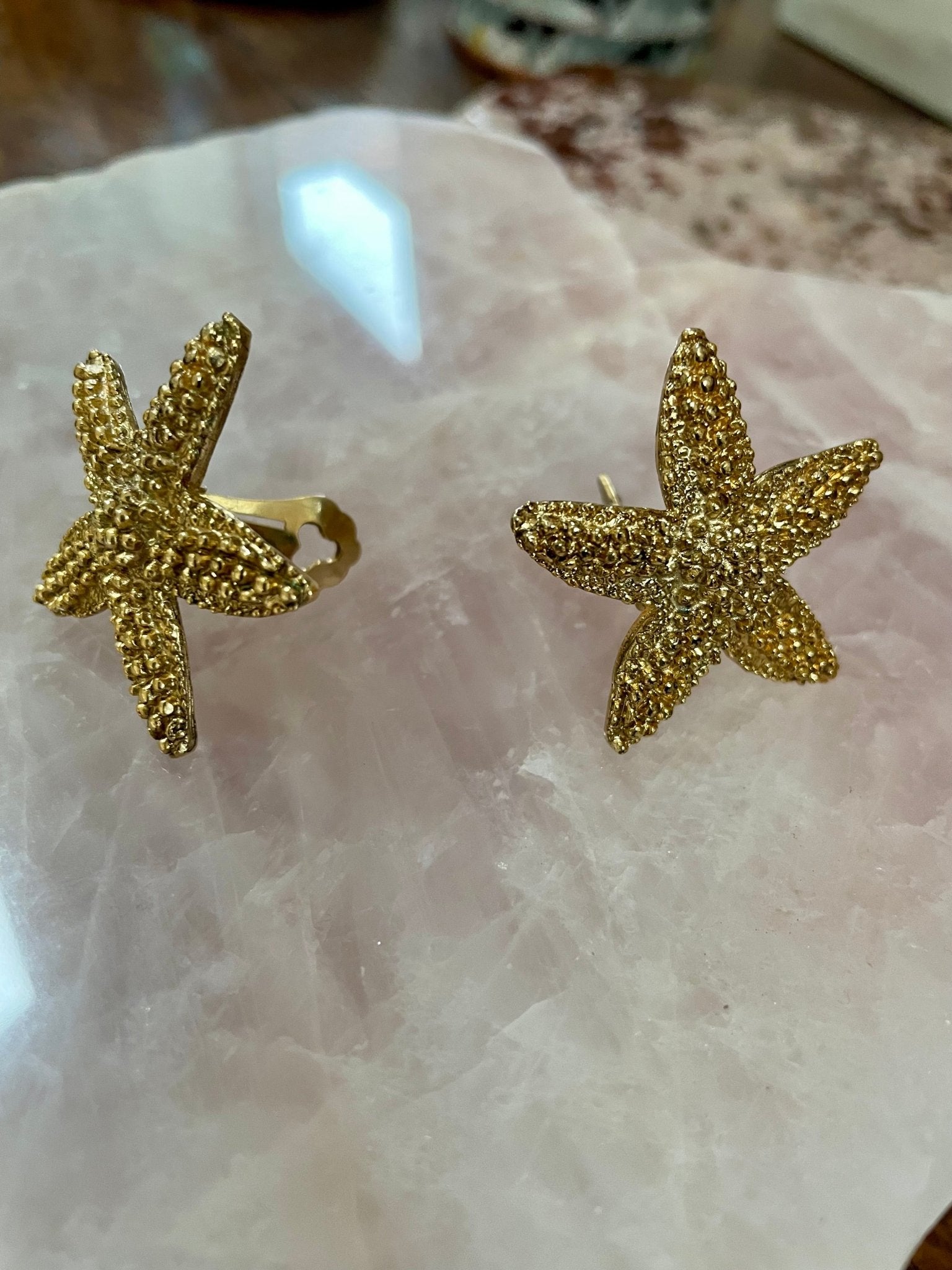 Vintage "bobbly" starfish clip on earrings - Natalia Willmott